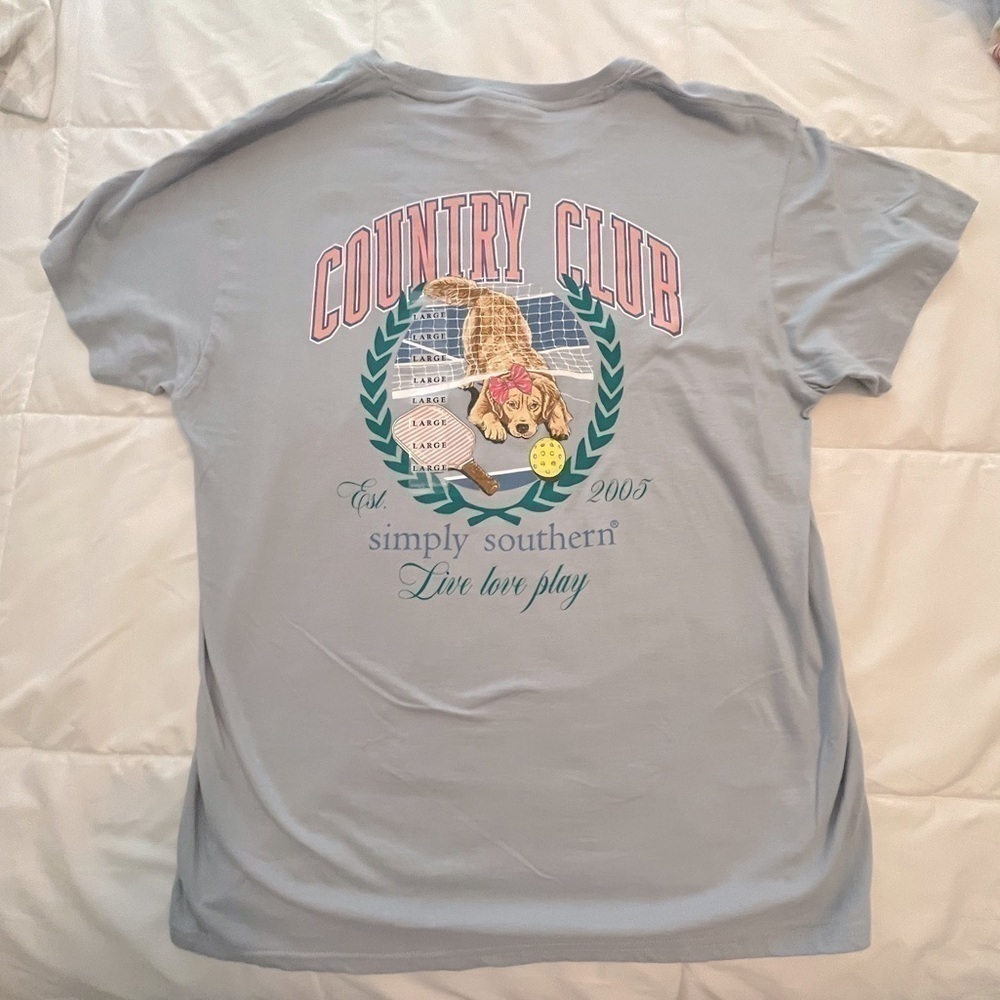Simply Southern “Country Club” size Large. Blue